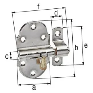 Preis Gesenkt Gustav Alberts Automit Grendelriegel 260/VN/FZ/47 mm