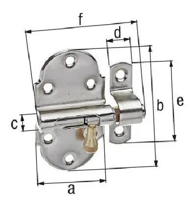 Preis Gesenkt Gustav Alberts Automit Grendelriegel 260/VN/FZ/47 mm
