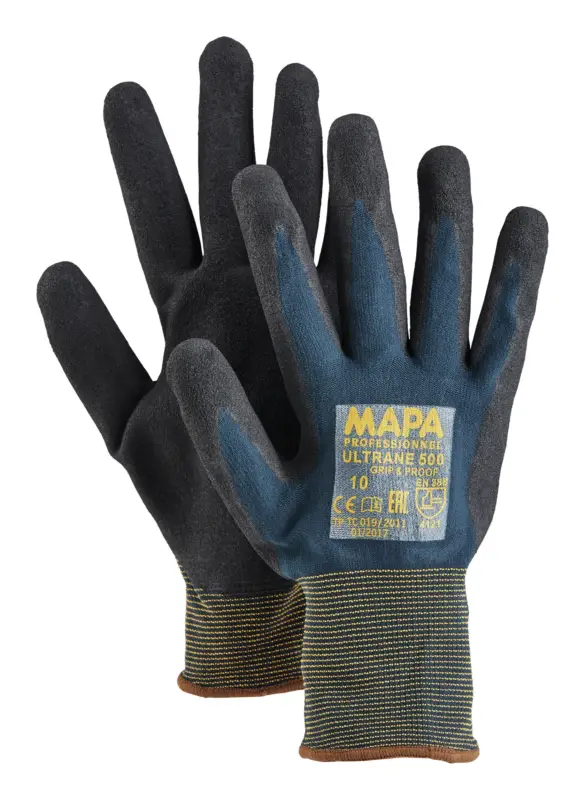 Mapa Handschuh Ultrane 500 G+P Größe 7, blau-schwarz(Verpackungseinheit: 12Paar) Günstig