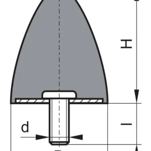 Gummi Anschlag Puffer GP DP 50 x 58 M10 x 28 Neuheit