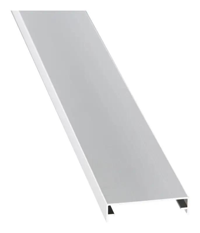 Einsteiger Alu-Zierklemmdeckel 60 x 4000 mm - Silber eloxiert Versand Am Gleichen Tag