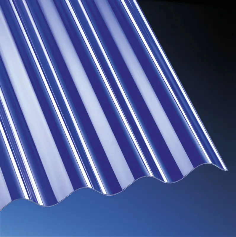 Begrenztes Angebot Premium Polycarbonat Profilplatte Sinus 76/18 1045 x 3500 x 1,3 mm - Klar