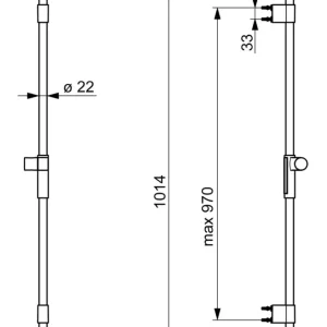 Hansa Hansaactivejet Wandstange maximale Länge 970 mm ohne Handbrause Bestseller