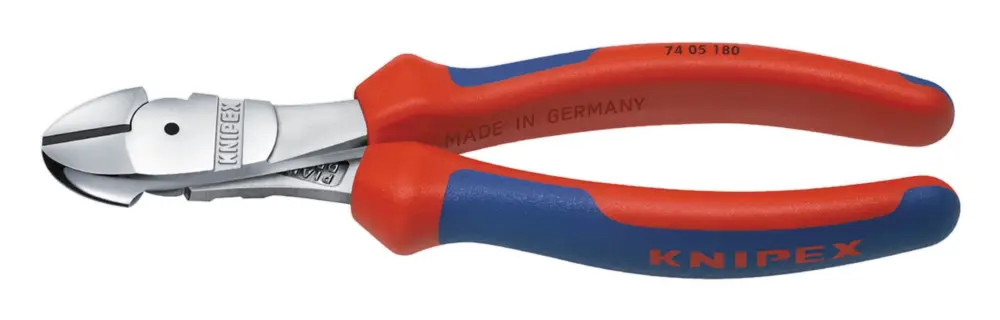 Knipex Kraft-Seitenschneider verchromt 250 mm mit Mehrkomponenten-Griff Neuheit