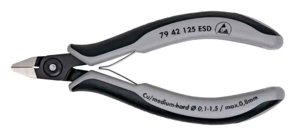 Knipex Präzisions Seitenschneider 125 mm Nr.7942 ESD Neue Kollektion