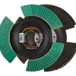 Rhodius VISION COOL Lamellenschleifscheibe - 115 x 22,23 mm - P80 Geprüft