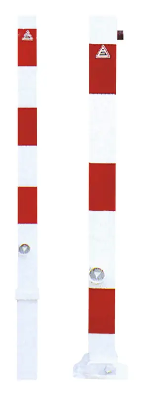 Sonderaktion Schake Absperrpfosten umlegbar verzinkt rot/w 70 x 70 mm