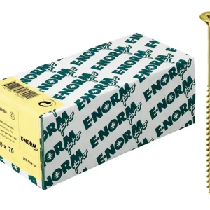 Bestseller E-NORMpro Spanplattenschrauben Senkkopf verzinkt gelb Teilgewinde Kreuzschlitz PZ D 3,5 x 25 / 18 mm(Verpackungseinheit: 200Stück)