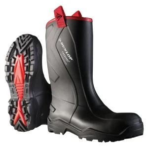 Schnäppchen Dunlop Stiefel Purofort+ Rugged Größe 44 schwarz(Verpackungseinheit: 1Paar)
