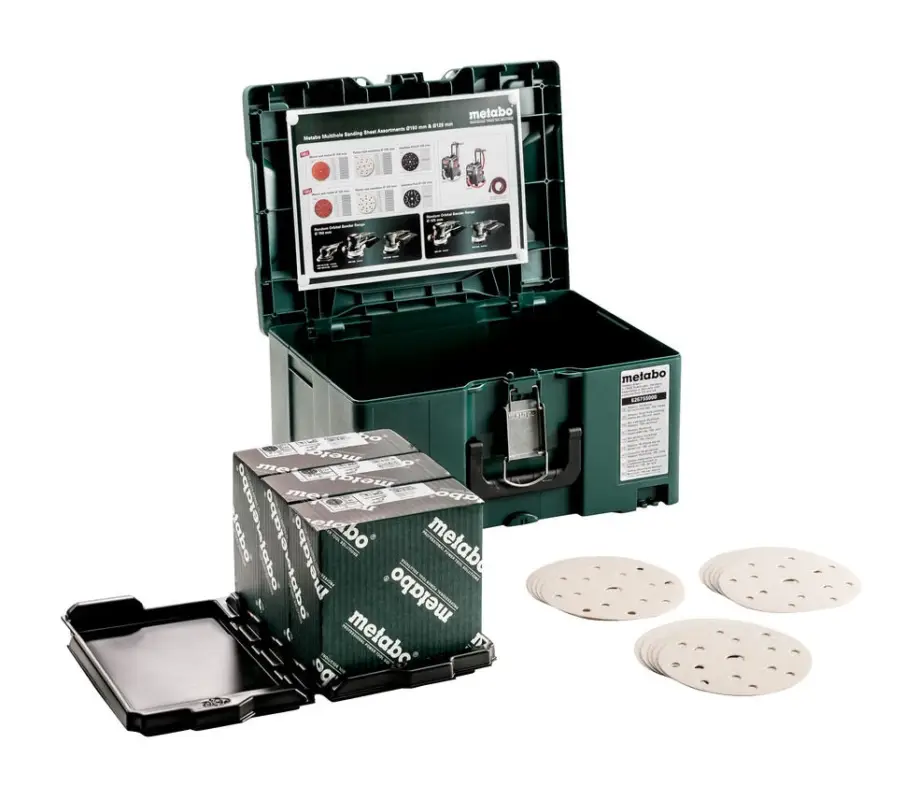 Garantierte Lieferung Metabo Metaloc Schleifmittel-Set 150 mm für Spachtel Farbe Lacke (multi-hole)