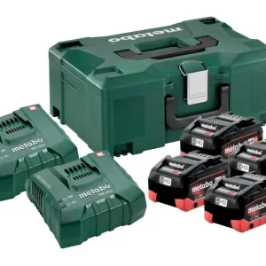 Metabo Basis-Set Akkuset 4 x 8 Ah LiHD und 2x Schnellladegerät ASC Ultra im Metaloc Koffer Jetzt Kaufen