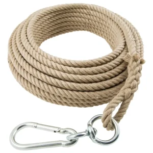 Preiswert Braun Hanfseil 20 mm, 10 m lang Schlaufe Karabiner Wirbel
