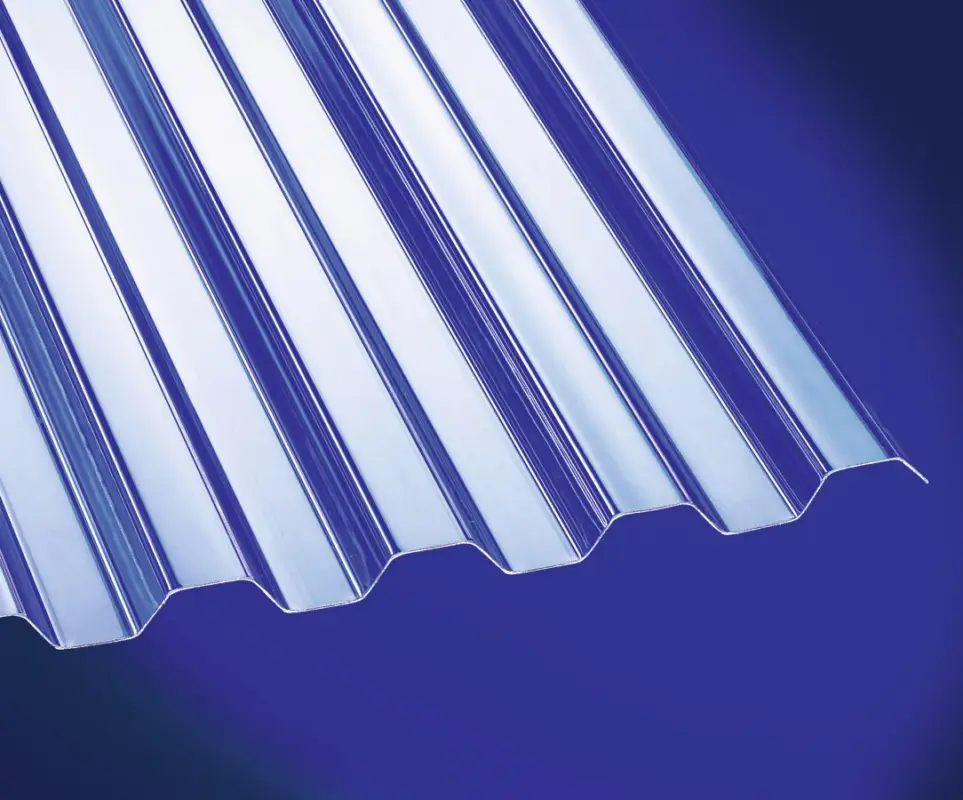 Top-Seller Premium Polycarbonat Profilplatte Trapez 76/18 1045 x 5000 x 1,3 mm - Klar