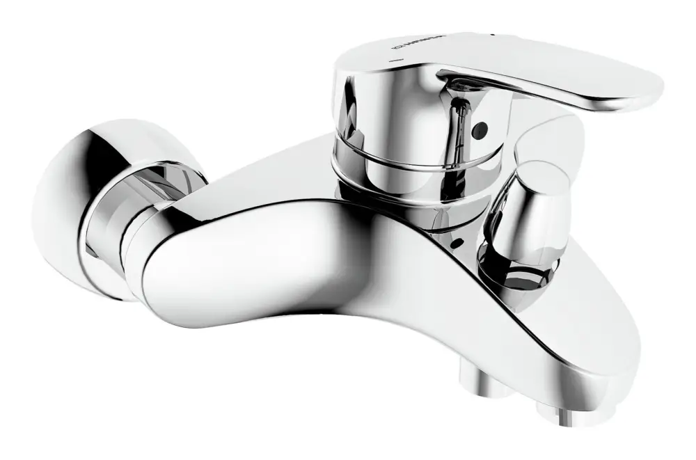 Hansa Hansamix Einhand-Wannen-Batterie G1/2 für Wandaufbau Bedienungshebel Ausladung 162 mm Mega-Angebot