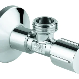 Finale Aktion Grohe Eckventil 1/2 x 1/2" Rosette selbstdichtendes Anschlussgewinde - Chrom
