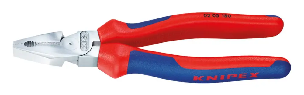 Knipex Kraft-Kombizange verchromt 200 mm mit Mehrkomponenten-Griff Neuheit