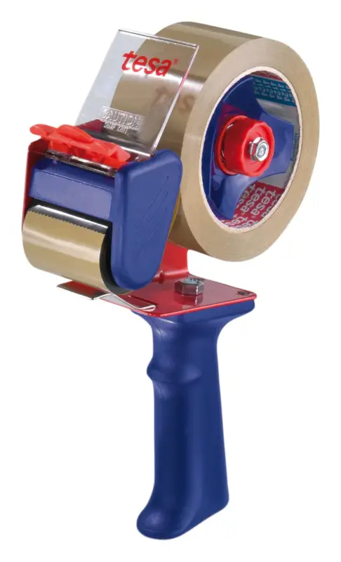 Zertifiziert Tesa Handabroller 6300 Economy rot-blau