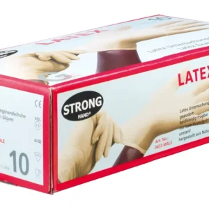 Stronghand Einweghandschuh Male Latex Größe 9 gepudert (Box a 100 Stück)(Verpackungseinheit: 1Paar) Nur Heute