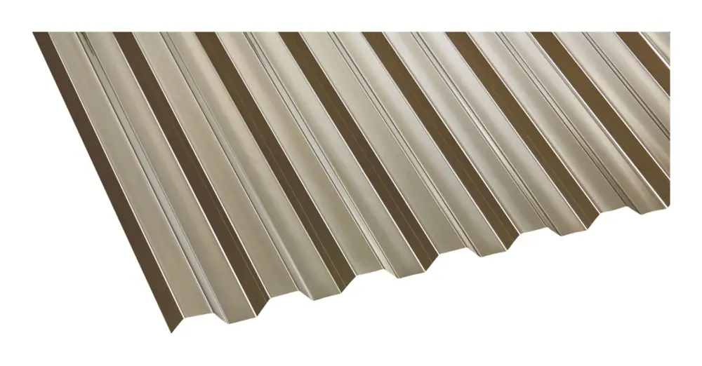 Markenware Einsteiger Polycarbonat Profilplatte Trapez 76/18 1040 x 5000 x 0,8 mm - Bronce