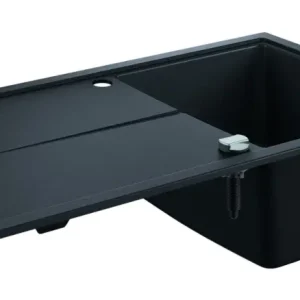 Garantierte Lieferung Grohe K400 Komposit Einbauspüle mit Abtropffläche 860 x 500 mm - Granit Schwarz