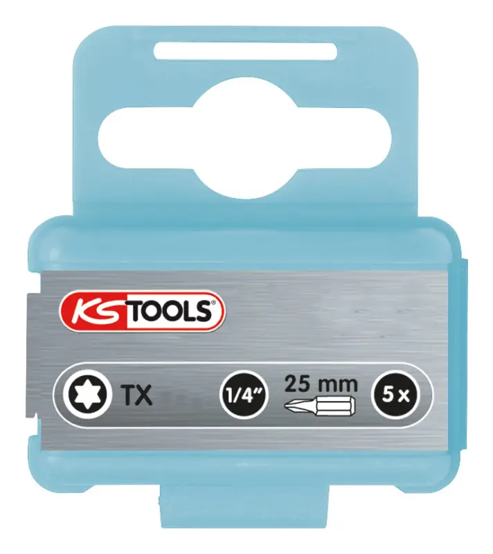 Neu KS Tools 1/4" Edelstahl Bit Torx, 25 mm, T15, 5er Pack