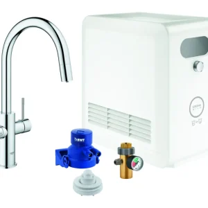 Grohe Blue Professional Starterkit Spültischarmatur herausziehbar mit C-Auslauf - Chrom Wochenendangebot