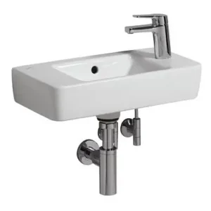 Top-Preis Geberit Renova Compact Handwaschbecken 500 mm x 250 mm Hahnloch rechts - Weiß Alpin