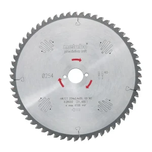 Metabo Kreissägeblatt "precision cut wood - professional", 254 x 30 mm, Zähnezahl 60, Wechselzahn 5° neg Top-Angebot