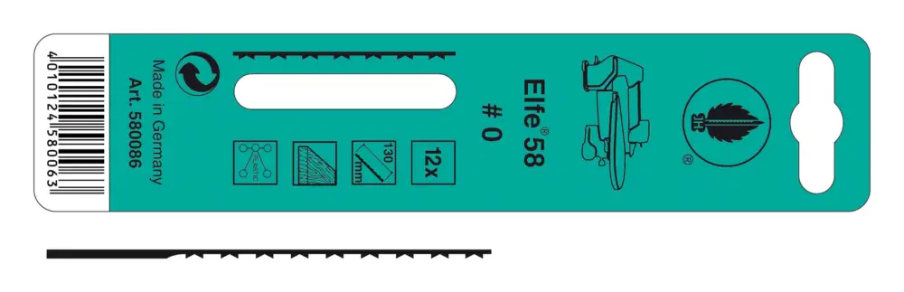 Versand Am Gleichen Tag Josef Haunstetter Laubsägeblatt Elfe Multizahn Nr.582036 Größe 2/0(Verpackungseinheit: 1Dutzend)