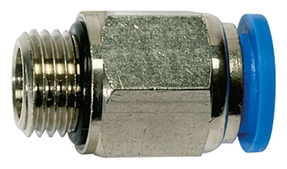 Riegler Gerade Steckverschraubung Blaue Serie G1/8" Außengewinde Kunststoff D8 Letzte Chance