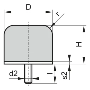 Geprüft Kran Gummi Puffer GP-1G D100 H84 M12