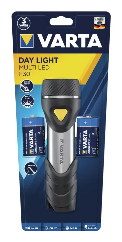 Sonderaktion Varta Taschenlampe Day Light Multi LED F30 mit Batterien