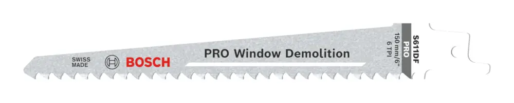 Markenprodukt Bosch Pro Window Demolition S611DF Säbelsägeblatt, 1,25 x 19 x 150 mm - 5er Pack