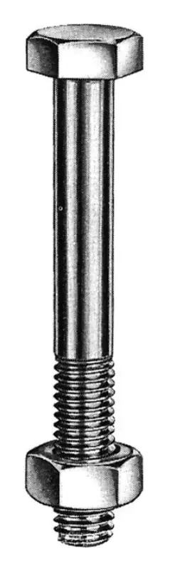 E-NORMpro Bauschrauben mit Mutter galvanisch verzinkt M12 x 180 mm HP(Verpackungseinheit: 25Stück) Solange Der Vorrat Reicht