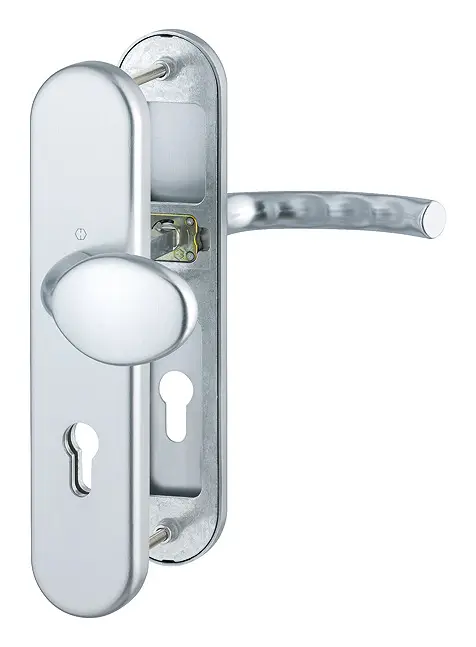 Finale Aktion Hoppe Tokyo Aluminium-Schutz-Langschild-Wechsel-Garnitur 76G/3331/3410/1710, Profilzylinder, für Außen-/Wohnungsabschluss-Türen (41-46 mm) - silberfarben