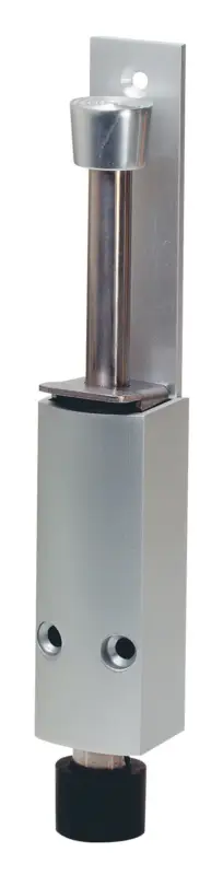 KWS 1222 Türfeststeller 60 mm Hub Stand silberfarben Stopper schwarz Geprüft