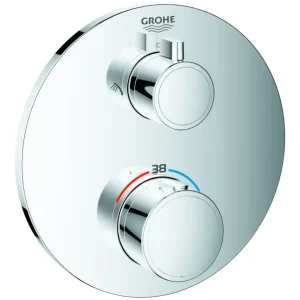 Grohe Grohtherm Thermostat-Brausebatterie mit integrierter 2-Wege-Umstellung rund - Chrom Angebot