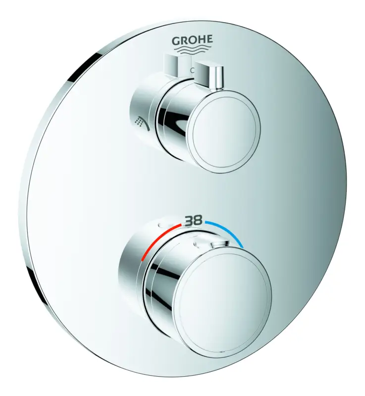 Grohe Grohtherm Thermostat-Brausebatterie mit integrierter 2-Wege-Umstellung rund - Chrom Angebot