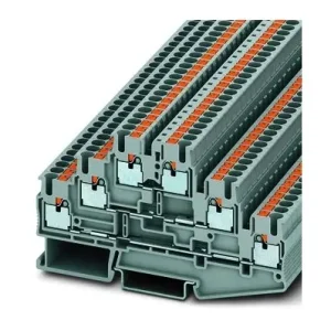 Preiswert Phoenix Reihenklemme 0,14-2,5qmm 3Etagen grau 20A Hutschiene 35mm
