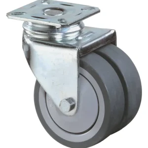 Preis Gesenkt BS Rollen Doppellenkrolle mit Gummirad Kugellager 50 mm
