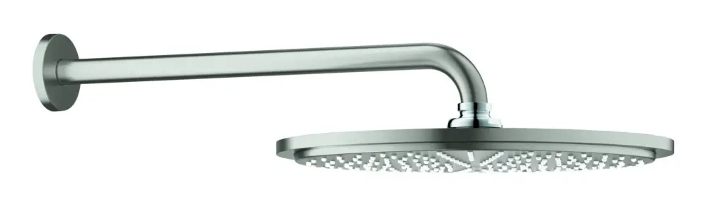 Neu Im Sortiment Grohe Rainshower Cosmopolitan 310 Kopfbrauseset mit EcoJoy 9,5 l Wandmontage Ausladung 380 mm - Supersteel