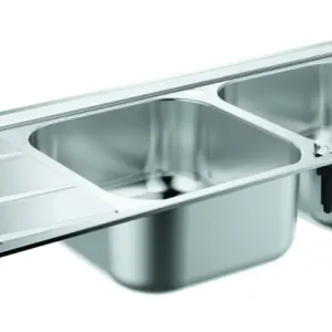 Grohe K400 Doppel-Einbauspüle mit Abtropffläche 1160 x 500 mm - Edelstahl Finale Aktion