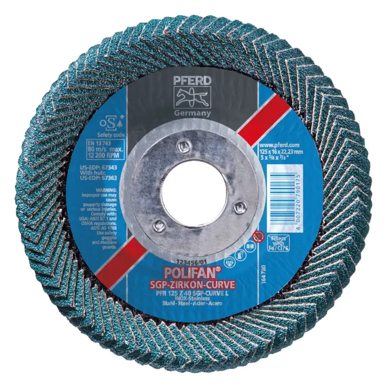 Pferd Fächerschleifscheibe Z 40SGP 125 mm K 40 Curve M Markenprodukt
