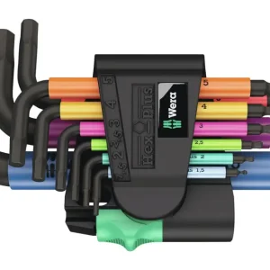 Wera Winkelschraubendreher-Satz im Handhalter 9-teilig 1,5-10 mm lackiert Kugelkopf Markenprodukt