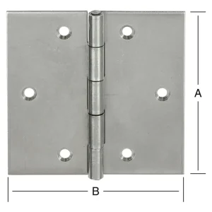 Echt Vormann Scharnier käntig 100 x 100 mm Edelstahl