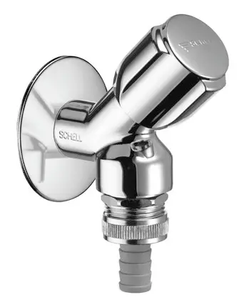 Schell Comfort Geräteschrägsitzventil mit Rohrbelüfter Chrom Markenware