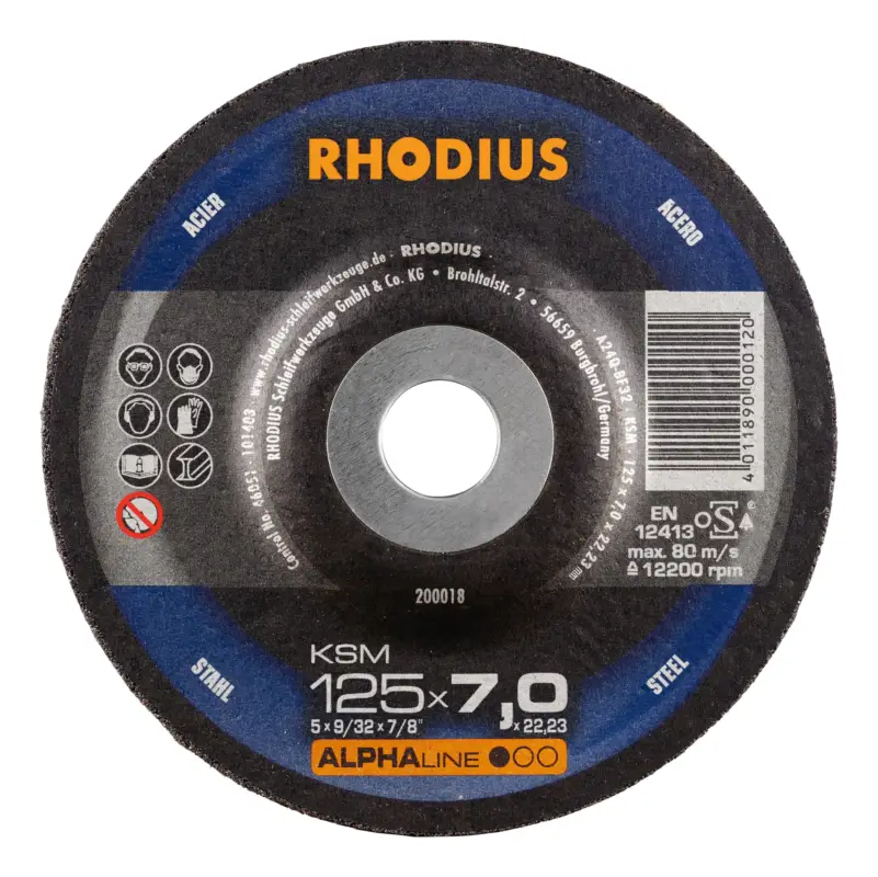 Top-Angebot Rhodius ALPHAline KSM Schruppscheibe - 125 x 7 x 22,23 mm