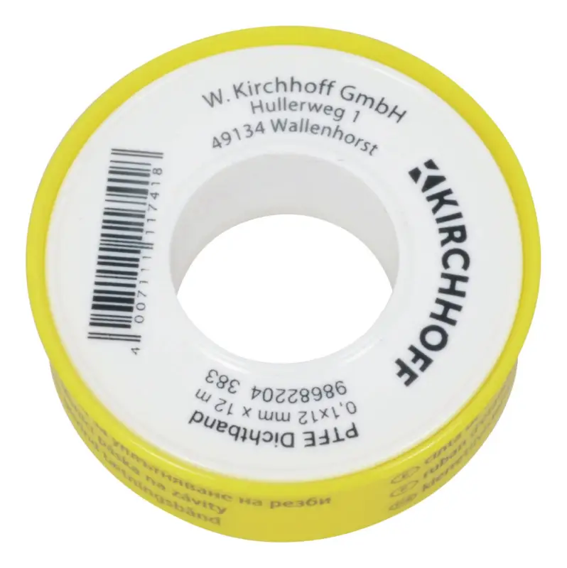 Sale Kirchhoff Gewindedichtband PTFE 0,1 x 12mmx12m DVGW