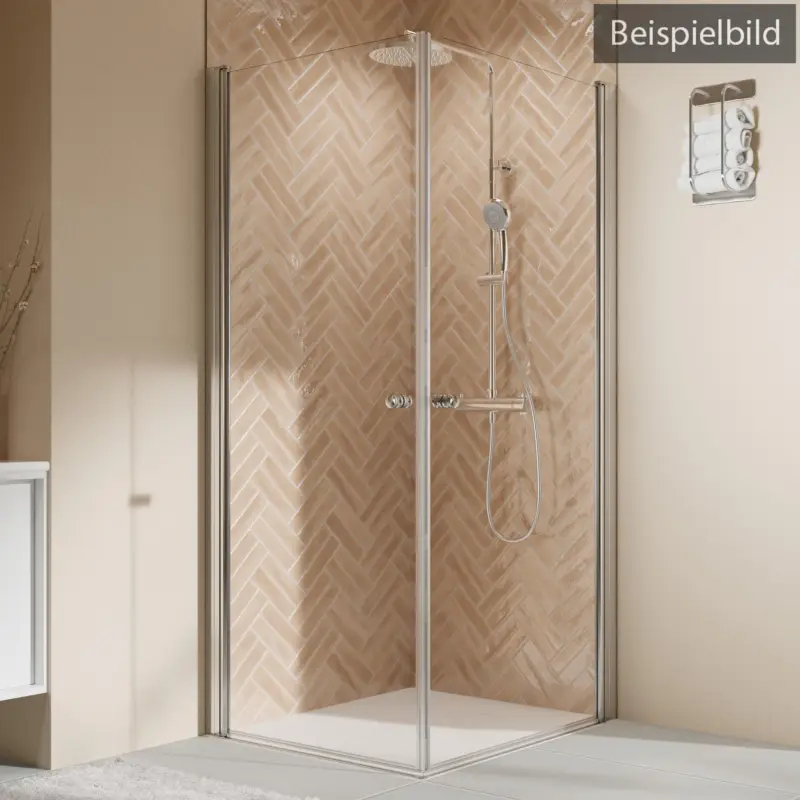 Breuer Elana 2.0 rund Eckeinstieg Drehtür 2-teilig Bella C 90 x 100 cm - Weiß matt Angebot
