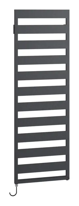 Kermi Casteo-E Bad- und Wohnheizkörper WRS - Regler Ausführung links 500 x 1806 x 30 mm - Anthracite Grey / Schwarz Neu